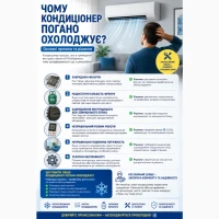 Чому кондиціонер погано охолоджує?