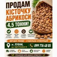 Продам кісточку абрикоси 4, 5 тони