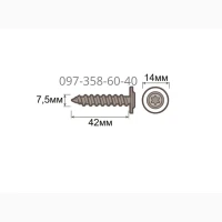 Шуруп по бетону 7.5(6)х42 WAF TX30 оцинк, (100 шт.) ESSVE 105281