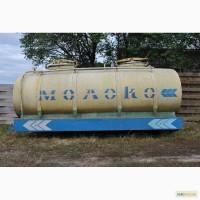 Продається бочка молоковоза на два відділення з харчового алюмінію в гарному стані