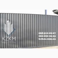 Матовий профнастил сірий графіт RAL 7024, купити профлист графітовий для забору