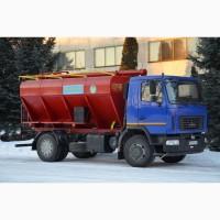Завантажувач сухих кормів на базі автомобільних і причіпних шасі