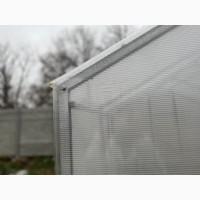 Теплиця «Домик» шириною 2, 80 м з оцинкованої квадратної труби з полікарбонатом