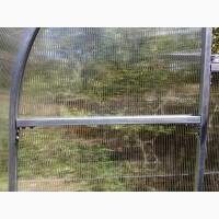 Теплиця «Веган» шириною 2 м з оцинкованої квадратної труби з полікарбонатом