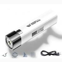 LED Кишеньковий Ліхтарик на акумуляторі Smiling Shark 617 з USB