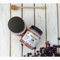 Крем-мед з ягодами чорної смородини Dolin Bees (350 мл) 100% Натуральний мед Вітамінізуйся