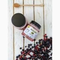 Крем-мед з ягодами чорної смородини Dolin Bees (350 мл) 100% Натуральний мед Вітамінізуйся
