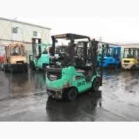 Газово-бензиновый погрузчик Mitsubishi KFGE15P-TP с кареткой бокового смещения. 2022 года