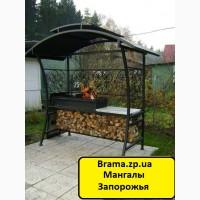 Мангал с дровницей