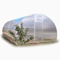 Теплиця «Веган» шириною 4 м з оцинкованої труби з полікарбонатом