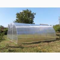 Теплиця «Веган» шириною 4 м з оцинкованої труби з полікарбонатом