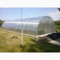 Теплиця «Алмір» шириною 6 м з оцинкованої квадратної труби з полікарбонатом