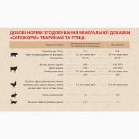 Сапокорм - лікувально-профілактична мінеральна добавка до корму всіх видів тварин, 1 мм