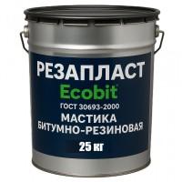 Мастика РЕЗАПЛАСТ Ecobit ведро 25, 0 кг кровельная для швов резино-битумная
