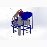 Вибросито с бункером и аспирацией