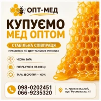 Закуповуємо мед від 300 кг. Кіровоградська обл