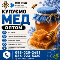 Закуповуємо МЕД ОПТОМ в центральних обл