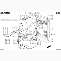 Радиатор водяной для комбайна Claas Jaguar 860