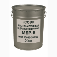 Мастика резино битумная гидроизоляционная МБР-6 Ecobit ГОСТ 30693-2000 20 кг