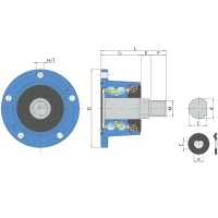 Ступиця ріжучого вузла Agro Point IL50-98/5T-M22 FKL, AHU28117A-02 NSK, HUA11-5M12-S01 SNR