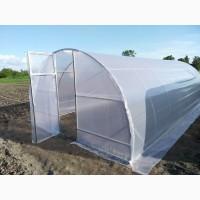 Теплиця «Веган» шириною 4 м з оцинкованої труби з плівкою