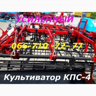 Прицепной КПС-4 усиленный(красный)5-ти рядный с катками и пружинными боронами на фото