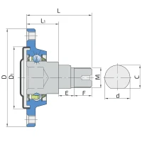 Ступиця ріжучого вузла Agro Point IL30-100/4T-M24x2 FKL, Vis/0727 Fe/Zn Unia
