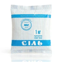 Сіль харчова 1кг (ПЕТ) ТМ Земельні дари. Купить соль пищевая. Продукты оптом. Артемсоль