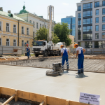 Бетонування майданчика площадок