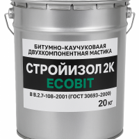 Бітумно - каучукова двокомпонентна мастика СтройIзол 2К Ecobit Б В.2.7-108-2001 20 кг