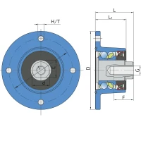 Ступиця ріжучого вузла Agro Point IL60-133/4T-M20x1.5 FKL, дискові борони
