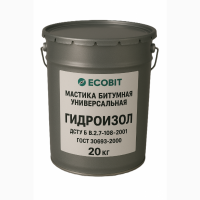 Мастика битумная универсальная для гидроизоляции ГИДРОИЗОЛ-3 Ecobit 20 кг