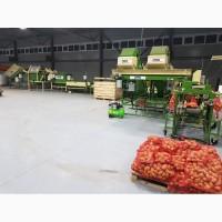 Комплекс линии оборудования для мойки, сухой очистки, сортировки, фасовки овощей картофеля