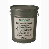 Мастика битумная для гидроизоляции труб ГИДРОИЗОЛ Ecobit-11 ДСТУ Б В.2.7-108-2001 20 кг