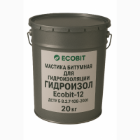 Мастика битумная для гидроизоляции ГИДРОИЗОЛ Ecobit-12 ДСТУ Б В.2.7-108-2001 20 кг
