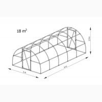 Теплица арочная с дверями 6x3m