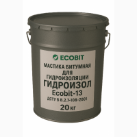 Мастика битумная для гидроизоляции фундамента ГИДРОИЗОЛ Ecobit-13 ДСТУ Б В.2.7-108 20 кг