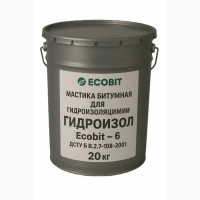 Мастика битумная для гидроизоляции дерева ГИДРОИЗОЛ - 6 Ecobit 20 кг