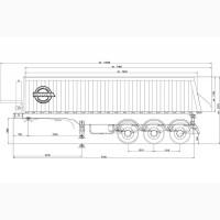 Полуприцеп самосвальный стальной BODEX KIS 3WS1 33-35 м³