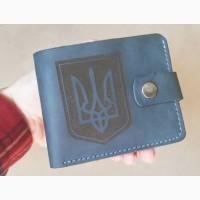 Кожаный кошелек с гравировкой, Русский военный корабль, иди нах#й