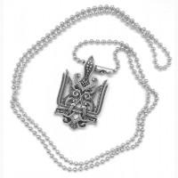 Кулон Тризуб Королівський, ювелірний сплав Цам, посріблений