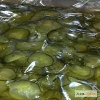 Огурцы маринованные резаные слайсами