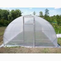 Теплиця «Титан» шириною 4 м з оцинкованої труби з плівкою