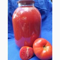 Продам томатний сік 3л банках з власних томатів у м.Дніпро, є обєм, готівка та безг
