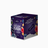 Каша вівсяна з малиною, ожиною, лохиною та вершками 480 г (12 шт.)