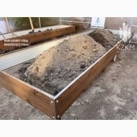 Сборная грядка под дерево с распорками, сборная Люкс высокая, металлическая грядка