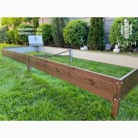 Сборная грядка под дерево с распорками, сборная Люкс высокая, металлическая грядка