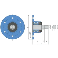 Ступиця ріжучого вузла Agro Point IL40-104/5T-M22x1.5-01 FKL, M40005 Mzuri