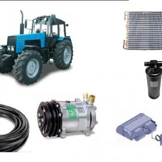 Комплект кондиционера трактора Беларус 82.1, 892, 82, 1025 12В. Комплект 12в