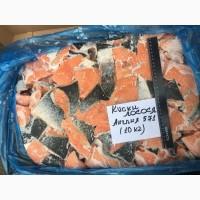 Куски лосося на коже в ассортимент оптом